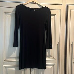 White House Black Market black dress- Rayon and Spandex.